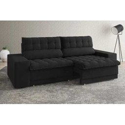 Sofá 5 Lugares Net Carmel Assento Retrátil e Reclinável 2,50M - 1