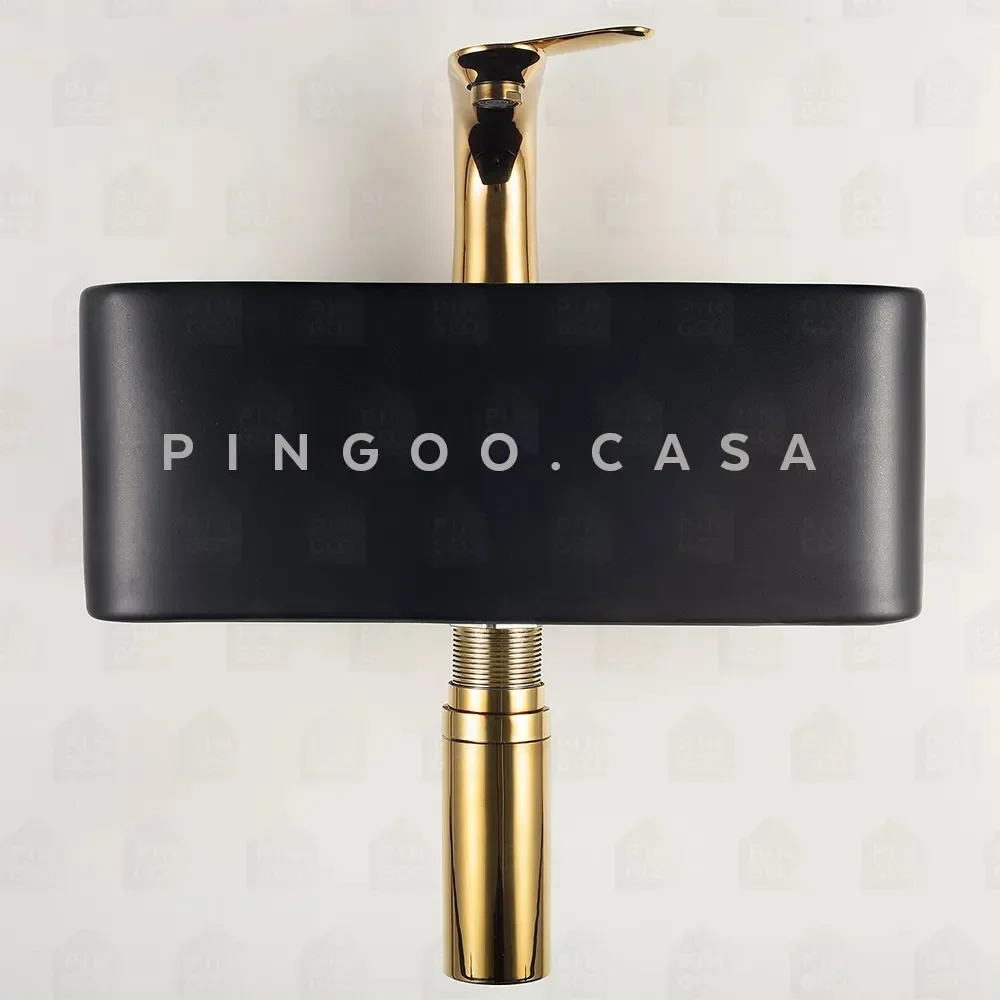 Sifão para Cuba e Pia de Banheiro Quadrado Purus Pingoo.casa - Dourado - 2