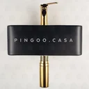 Ver imagem 2 de Sifão para Cuba e Pia de Banheiro Quadrado Purus Pingoo.casa - Dourado