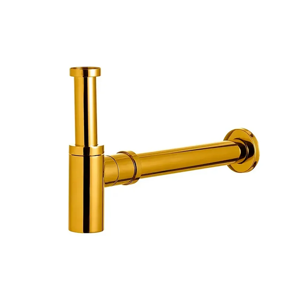 Sifão para Cuba e Pia de Banheiro Quadrado Purus Pingoo.casa - Dourado - 1