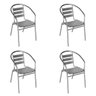 4 Cadeiras Poltrona Mor Em Alumínio Para Jardim/áreas Externas - 1