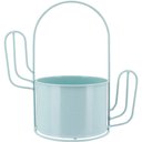Ver imagem 1 de Garden Cachepô 23x24x13cm Metal Azul Cacto