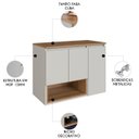 Ver imagem 3 de Gabinete Banheiro 80cm para Cuba 3 Portas Eros Mel/arenas F10 - Mpozenato