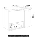Ver imagem 4 de Gabinete Banheiro 80cm para Cuba 3 Portas Eros Mel/arenas F10 - Mpozenato