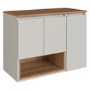 Ver imagem 1 de Gabinete Banheiro 80cm para Cuba 3 Portas Eros Mel/arenas F10 - Mpozenato