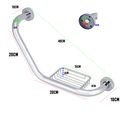 Ver imagem 7 de Barra de Apoio Alça Inox Cadeirante Idoso Corrimao Acessibilidade Angular Box Banheiro Saboneteira