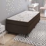 (2 em 1) Cama Solteiro Ortopédico com Auxiliar - Suede Marrom - 5