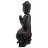 Buda Grande Resina Meditando Para Jardim Flor de Lótus + Incenso - 3