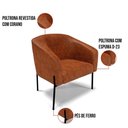 Ver imagem 6 de Cadeira Sala de Jantar Pé de Ferro Preto Stella Sintético Pu D03 - D'Rossi Cor Nozes