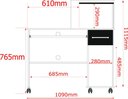Ver imagem 3 de Office Studio C/ 1 Gaveta Imbuia - Lukaliam