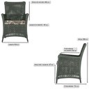 Ver imagem 3 de Jogo Sofá e 2 Poltronas e Mesa Igapó Preta E6 Trama Original Verde