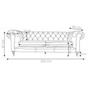 Ver imagem 3 de Sofá 3 Lugares Sala de Estar 2,35M Chesterfield Duo Couro Tabaco - Gran Belo