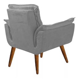 Kit 2 Poltronas Decorativas Opala Cinza - 3