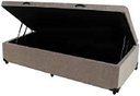 Ver imagem 1 de Cama Box Baú Solteiro Suede Bege com Pistões a Gás
