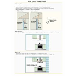 Coifa Fogatti de Parede Clean Vidro Curvo Vermelha 75cm - 4