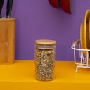 Ver imagem 5 de Pote de Vidro 300ml com Tampa de Bambu Hermético Redondo - Tüd