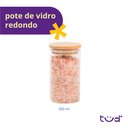 Ver imagem 3 de Pote de Vidro 300ml com Tampa de Bambu Hermético Redondo - Tüd