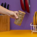 Ver imagem 6 de Pote de Vidro 300ml com Tampa de Bambu Hermético Redondo - Tüd