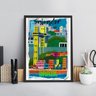 Quadro Poster Cidade de Salvador 33x24cm - com Vidro:madeira Branca - 1