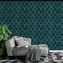 Ver imagem 2 de Papel de Parede Temático Marrakesh Verde Escuro - 1,50x0,50m
