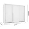 Guarda-roupa Casal Toulon 3 Portas 6 Gavetas - Branco - 4