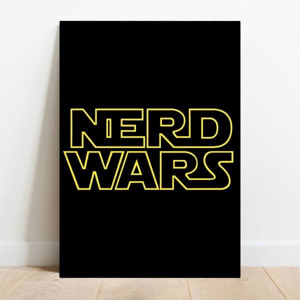 Placa Decorativa Nerd Wars - 40x60cm