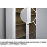 Cristaleira Estante Para Livros Ditália 2 Portas Vidro E-957 Cor:Branco - 9