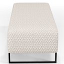 Ver imagem 7 de Kit 02 Puffs Decorativo Sala de Estar Bali W01 Base de Ferro 120x50 cm Bouclê Cru - Lyam Lyam Decor