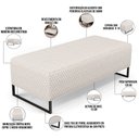 Ver imagem 4 de Kit 02 Puffs Decorativo Sala de Estar Bali W01 Base de Ferro 120x50 cm Bouclê Cru - Lyam Lyam Decor