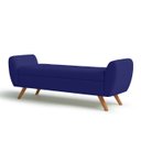 Ver imagem 3 de Recamier Bau Italia 1,40m Suede Azul Marinho - Inova Decor Inova Decorações