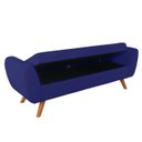 Ver imagem 1 de Recamier Bau Italia 1,40m Suede Azul Marinho - Inova Decor Inova Decorações