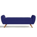 Ver imagem 2 de Recamier Bau Italia 1,40m Suede Azul Marinho - Inova Decor Inova Decorações
