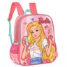 Mochila Escolar Infantil para Meninas em Poliéster - Barbie - Luxcel - Salmão - 2