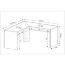 Ver imagem 7 de Escrivaninha/Mesa Escritório de Canto Multimóveis CR25024 Amendoa