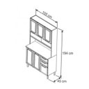 Ver imagem 4 de Kit Cozinha Regina 105 06 Portas e 02 Gavetas Itatiaia - Branco