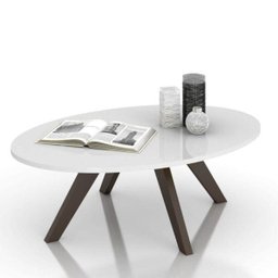 Mesa de Centro Oval Alba Dj Móveis - 3