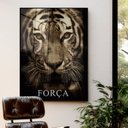 Ver imagem 1 de Quadro Motivacional Força em Moldura Caixa Tacolado Moldura Trad 1cm Branca sem Vidro 30 X 40cm