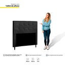 Ver imagem 3 de Cabeceira Cama Box Casal King Luna 193cm Corano Preto - Abmaza