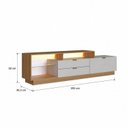 Ver imagem 3 de Rack para TV até 55 Polegadas com LED e 2 Gavetas Mel e Arena
