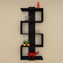 Ver imagem 1 de Nicho Suspensa Estante Parede Nicho Preto Cozinha Escritorio Sala Quarto Infantil