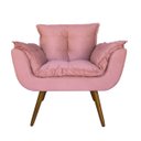 Ver imagem 3 de Combo 2 Poltronas Decorativa Estofada Para Sala Comercial Opala Suede Rosa - LM DECOR