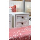 Ver imagem 5 de Kit 2 Mesas Cabeceira Suspensas Provençal 25cm com 2 Gavetas MDF 15mm Off White Mesa de Cabeceira Mo