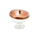 Ver imagem 1 de Bomboniere Rosé Gold Baleiro Potiche Redondo Tampa Cobre