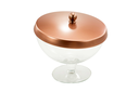 Ver imagem 1 de Bomboniere Rosé Gold Baleiro Potiche Redondo Tampa Cobre