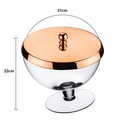 Ver imagem 5 de Bomboniere Rosé Gold Baleiro Potiche Redondo Tampa Cobre