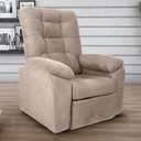 Ver imagem 2 de Poltrona do Papai Space 88cm Reclinável Manual Suede Bege - Sallar Home