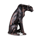 Ver imagem 2 de Escultura Guepardo Pantera Sentado Médio, 70 Cm:cobre Envelhecido