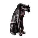 Ver imagem 1 de Escultura Guepardo Pantera Sentado Médio, 70 Cm:cobre Envelhecido