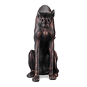 Ver imagem 3 de Escultura Guepardo Pantera Sentado Médio, 70 Cm:cobre Envelhecido