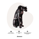 Ver imagem 5 de Escultura Guepardo Pantera Sentado Médio, 70 Cm:cobre Envelhecido